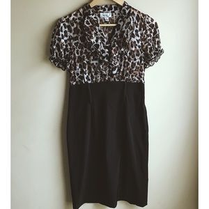 Alyx Limited Cheetah Ruffle Top Dress with Belt